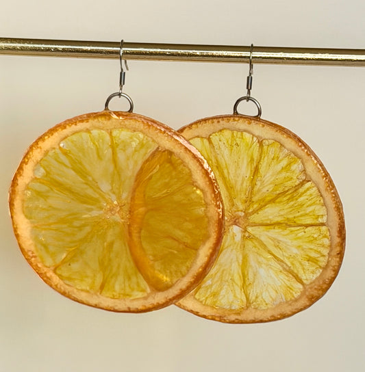 (Merch) Orange slice earrings