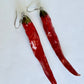 (Merch) Red pepper earrings